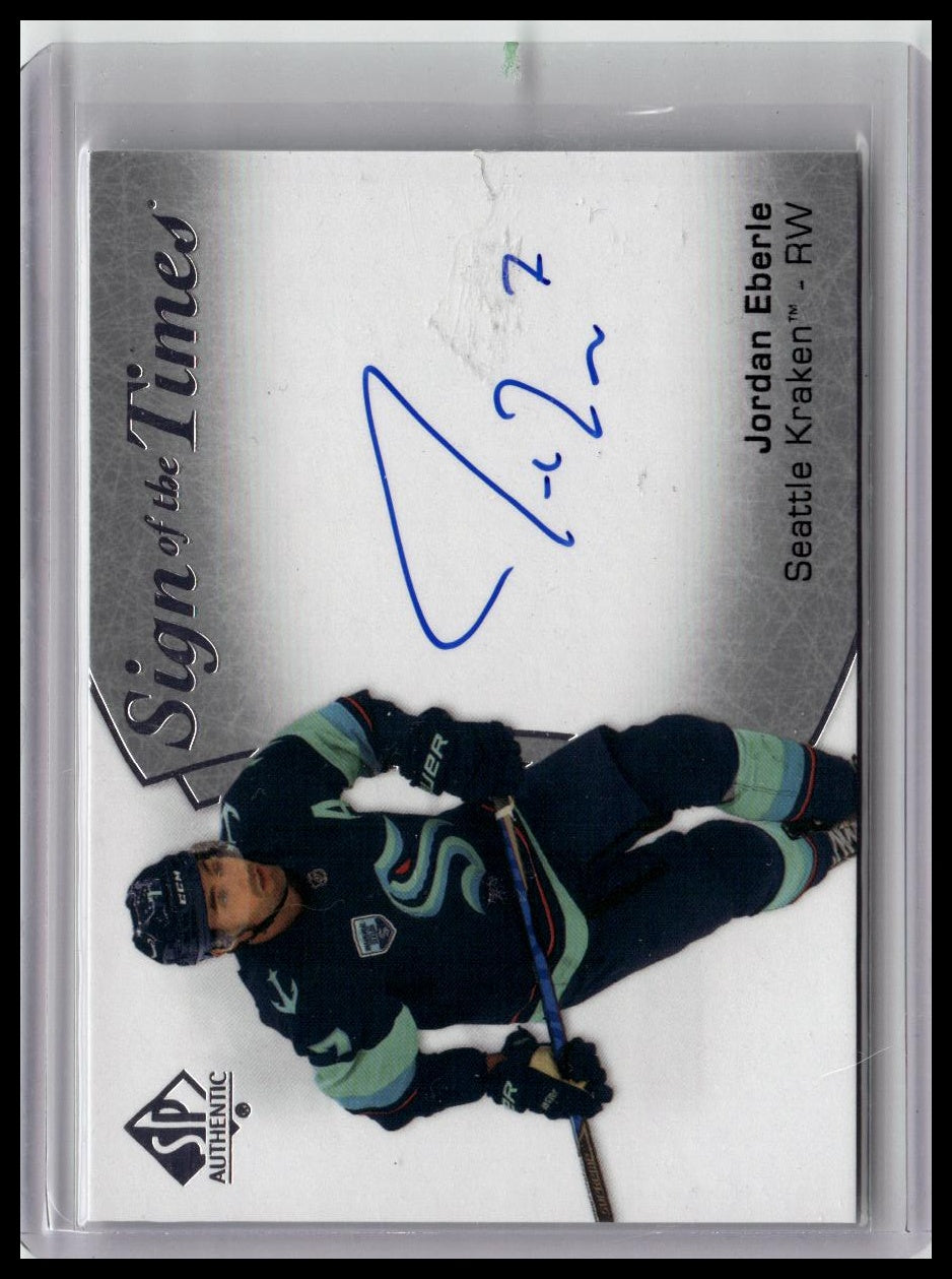 2021-22 SP Authentic #SOTT-JE Jordan Eberle Sign of the Times