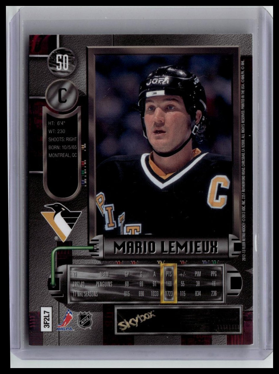 2012-13 Fleer Retro #50 Mario Lemieux Metal Universe