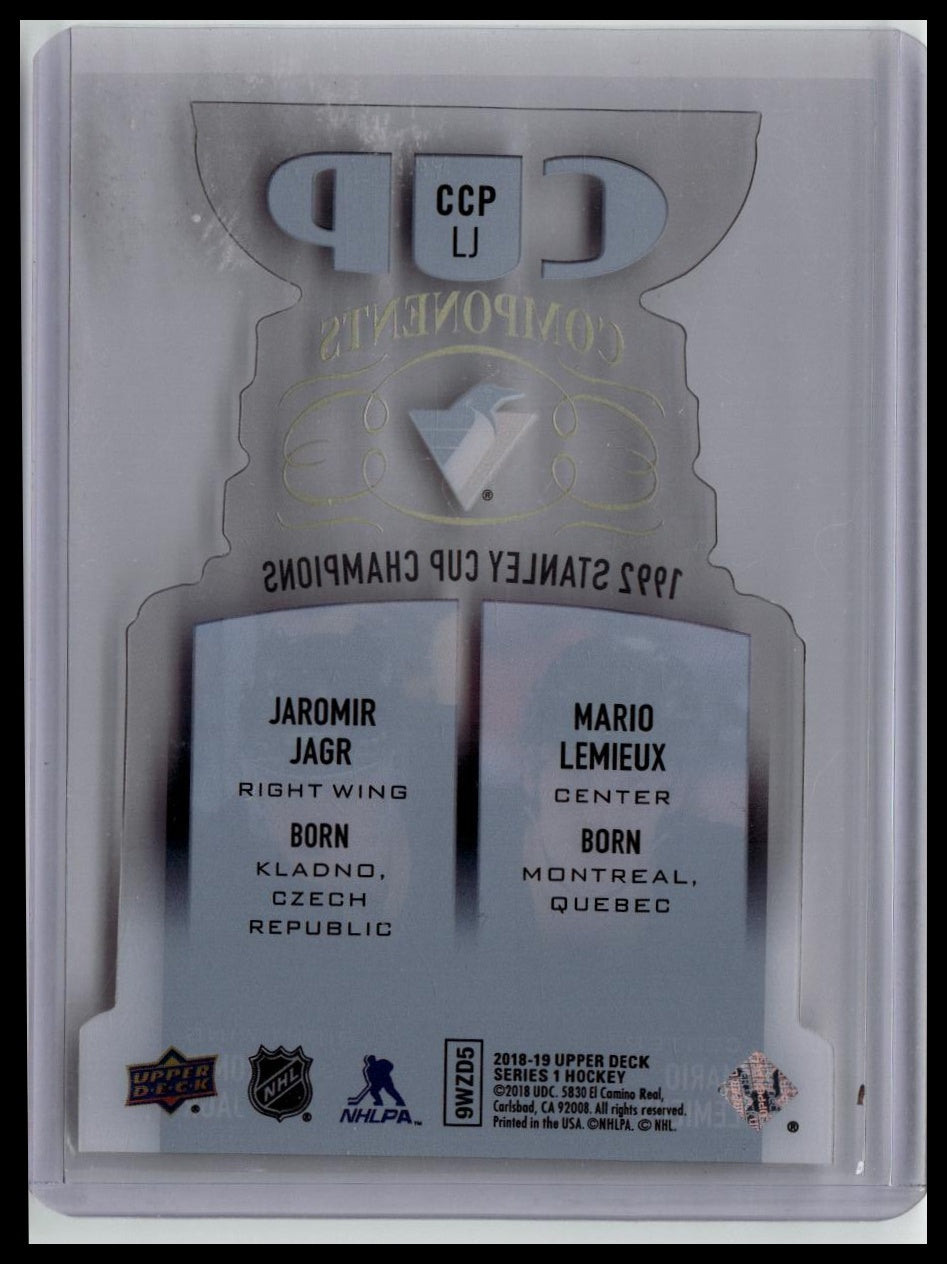 2018-19 Upper Deck #CCP-LJ Mario Lemieux / Jaromir Jagr Cup Components