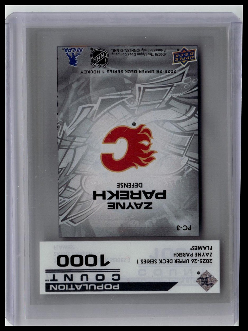2025-26 Upper Deck #PC-3 Zayne Parekh Population Count 1000