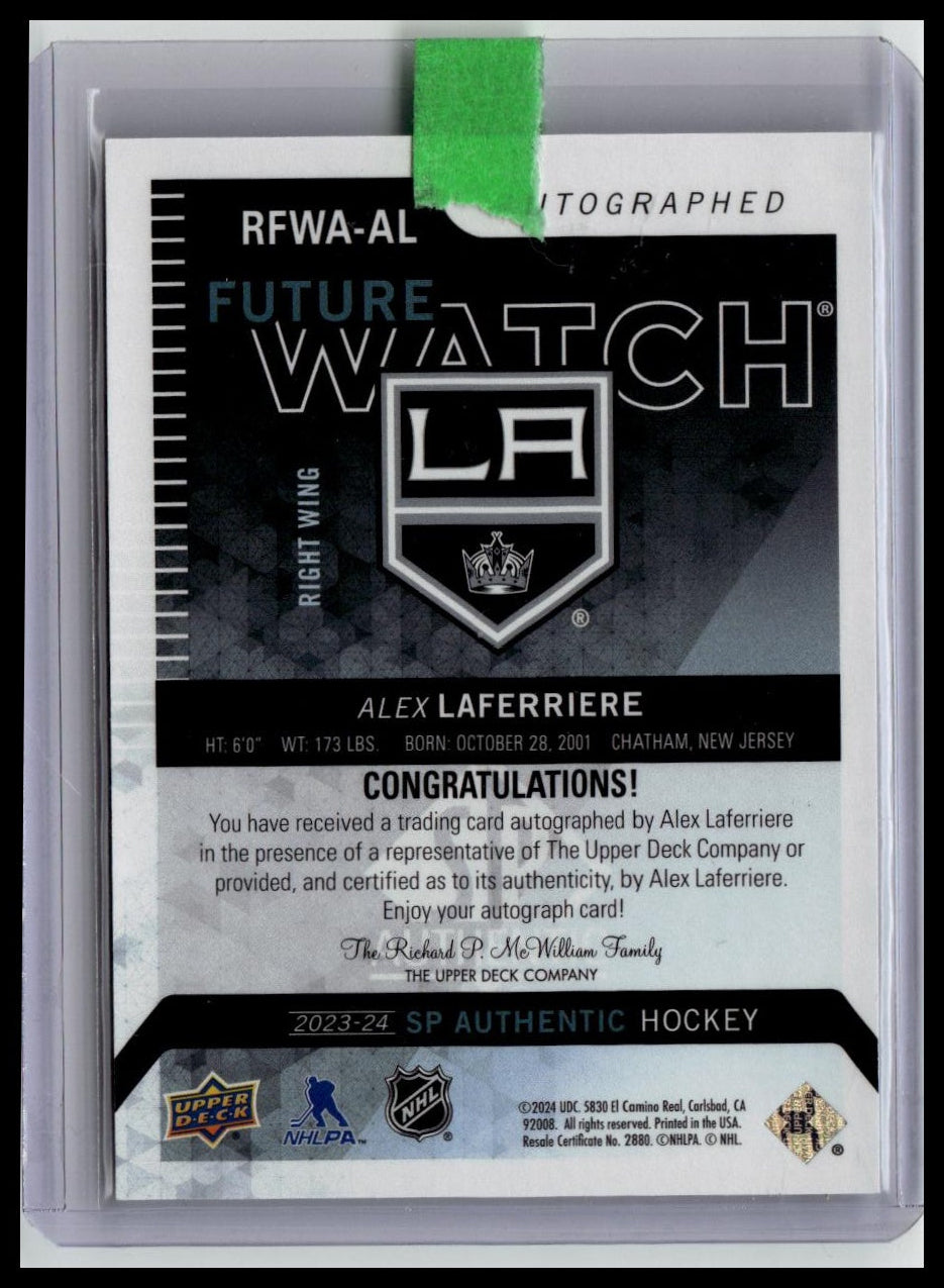 2023-24 SP Authenitic Alex Laferriere FWA