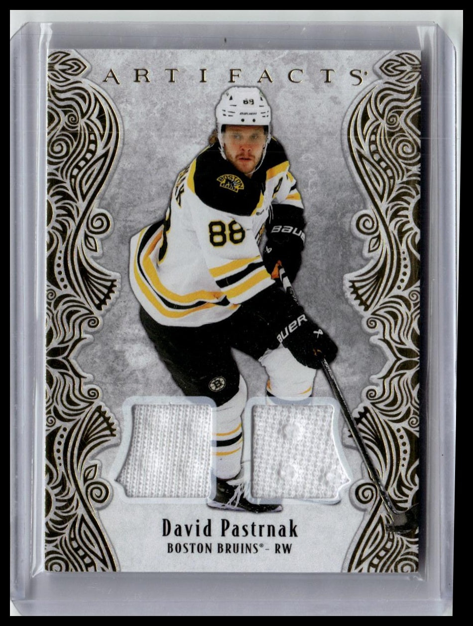 2025-26 Upper Deck Artifacts #78 David Pastrnak Lime Green #/125
