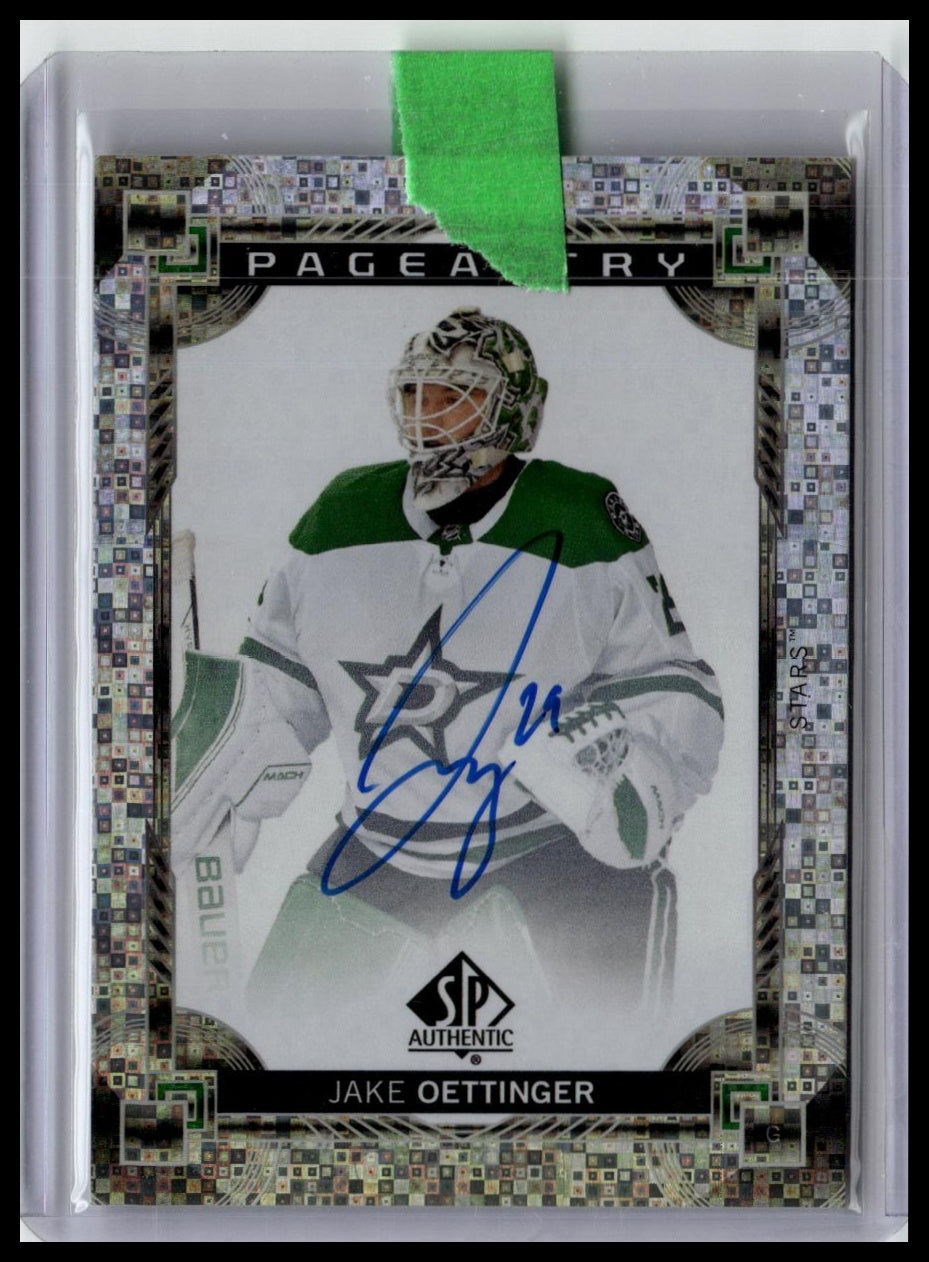 2024-25 SP Authentic #P-54 Jake Oettinger Pageantry Auto