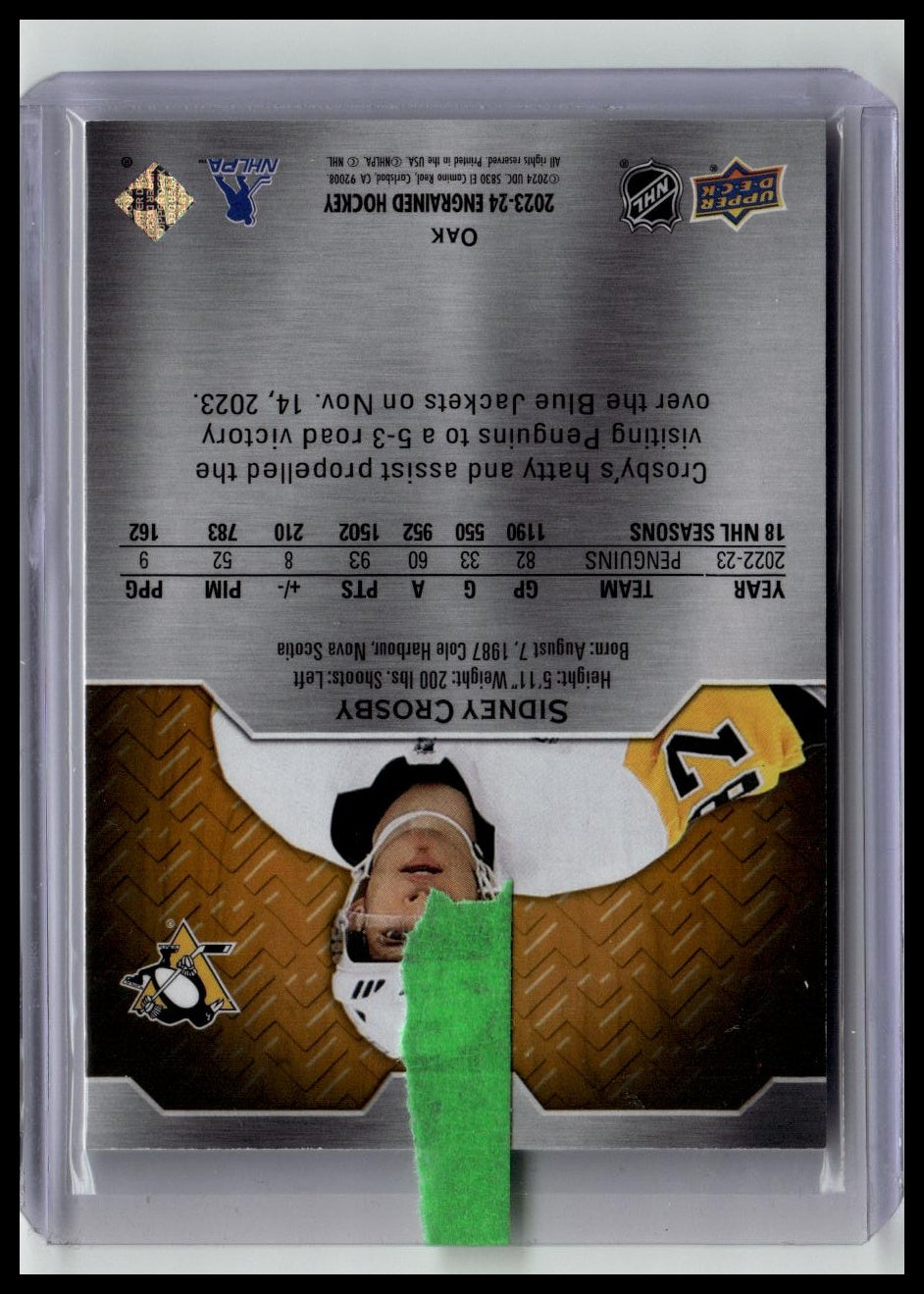 2019-20 Engrained Sidney Crosby