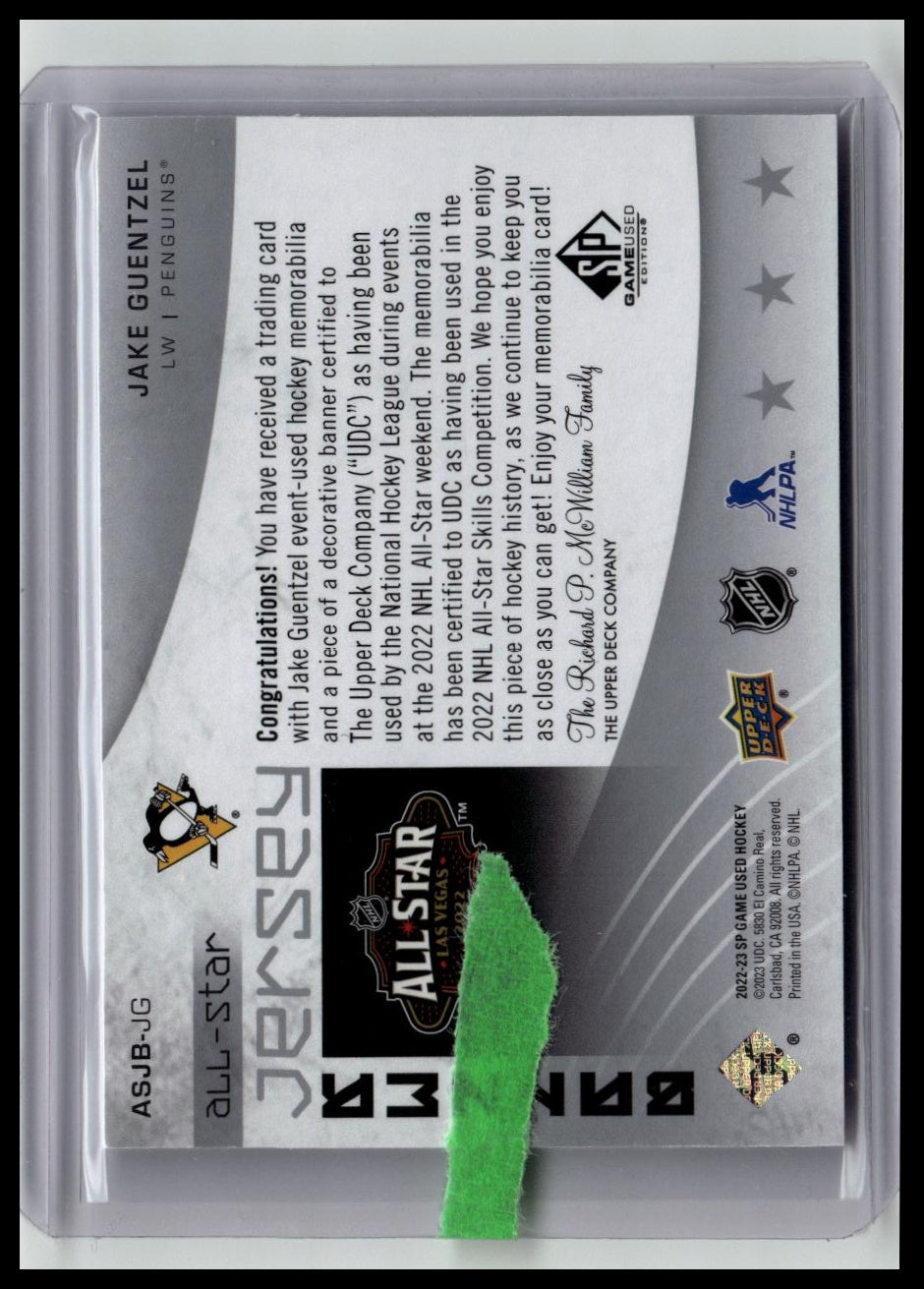 2022-23 SP Game Used #AS-15 Jake Guentzel 2022 NHL All-Star Game Jersey
