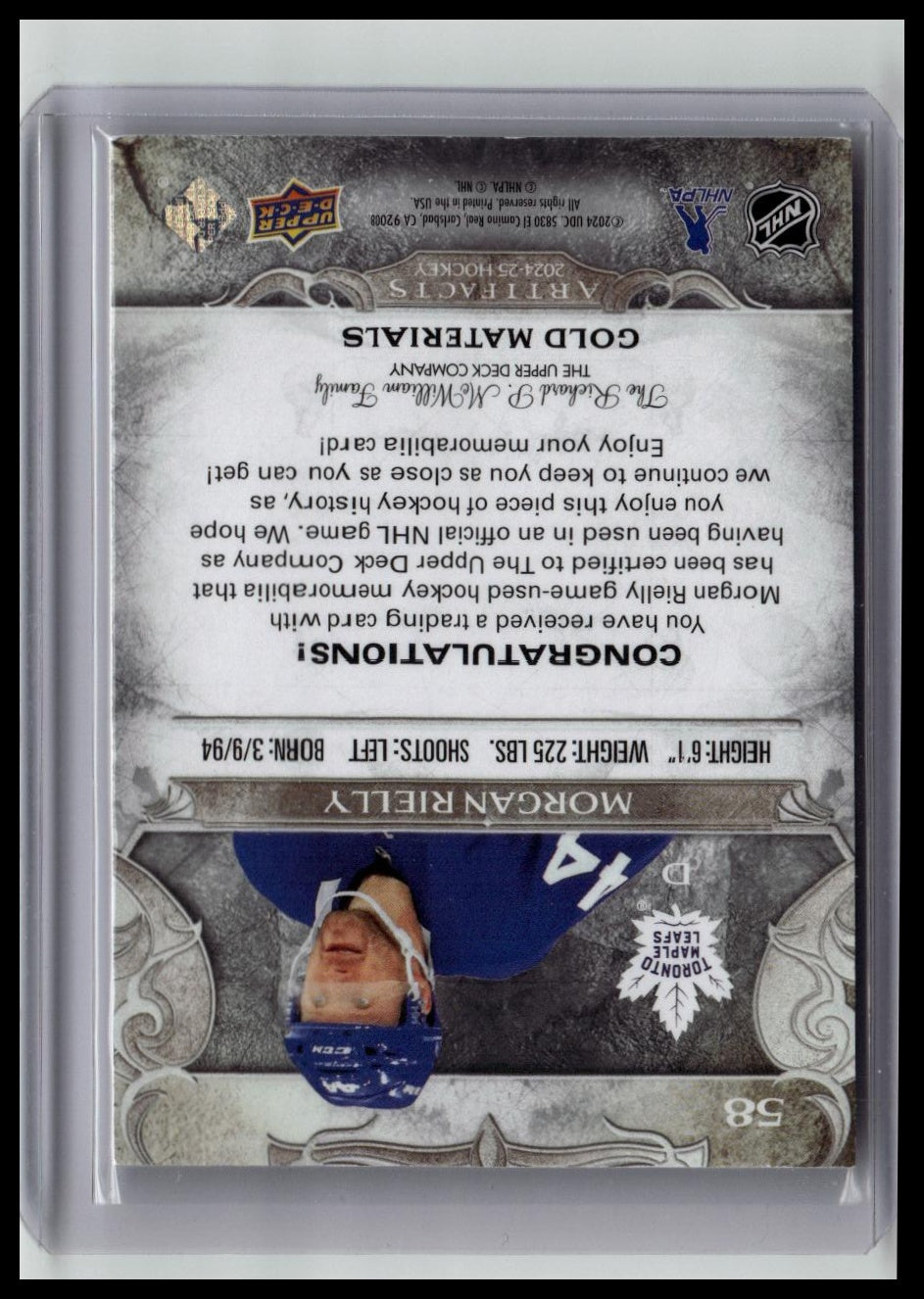 2024-25 Upper Deck Artifacts #58 Morgan Rielly