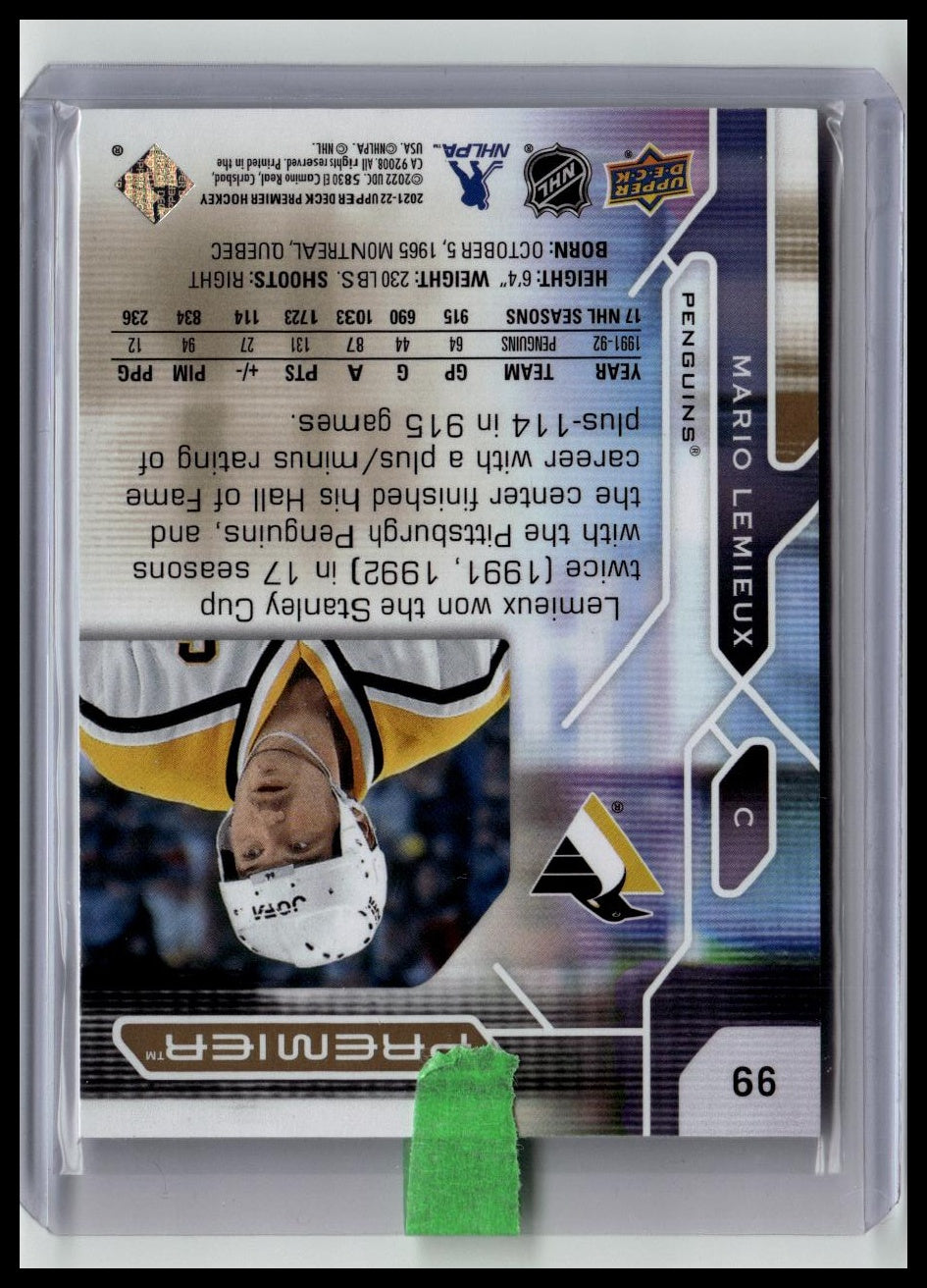 2021-22 Upper Deck Premier #99 Mario Lemieux #/99