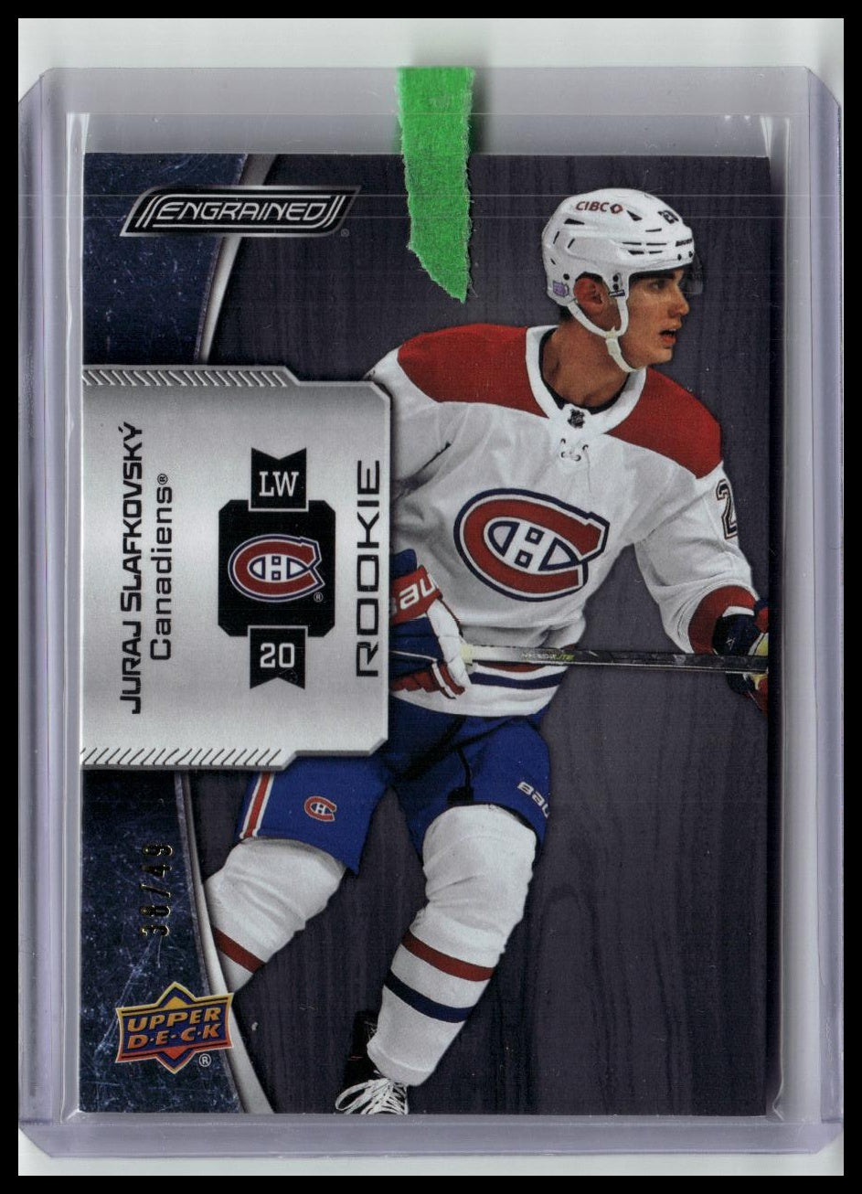 2023-24 Upper Deck Engrained #166 Juraj Slafkovsky Memorabilia Ebony #/15