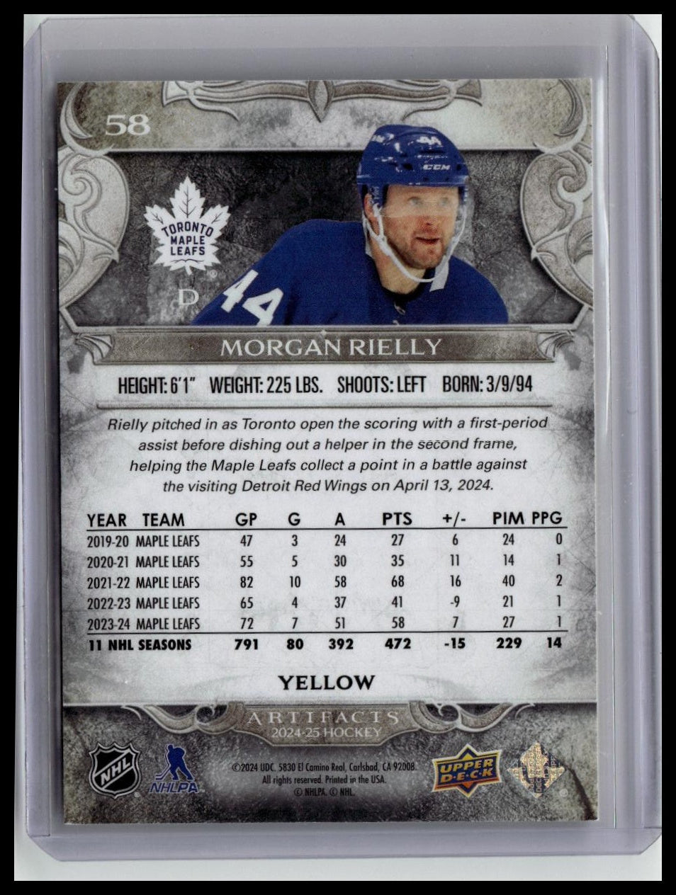 2024-25 Upper Deck Artifacts #58 Morgan Rielly