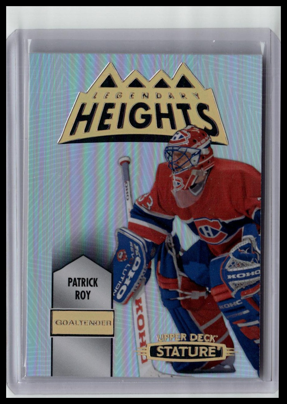 2021-22 Upper Deck Stature #LH-19 Patrick Roy Legendary Heights