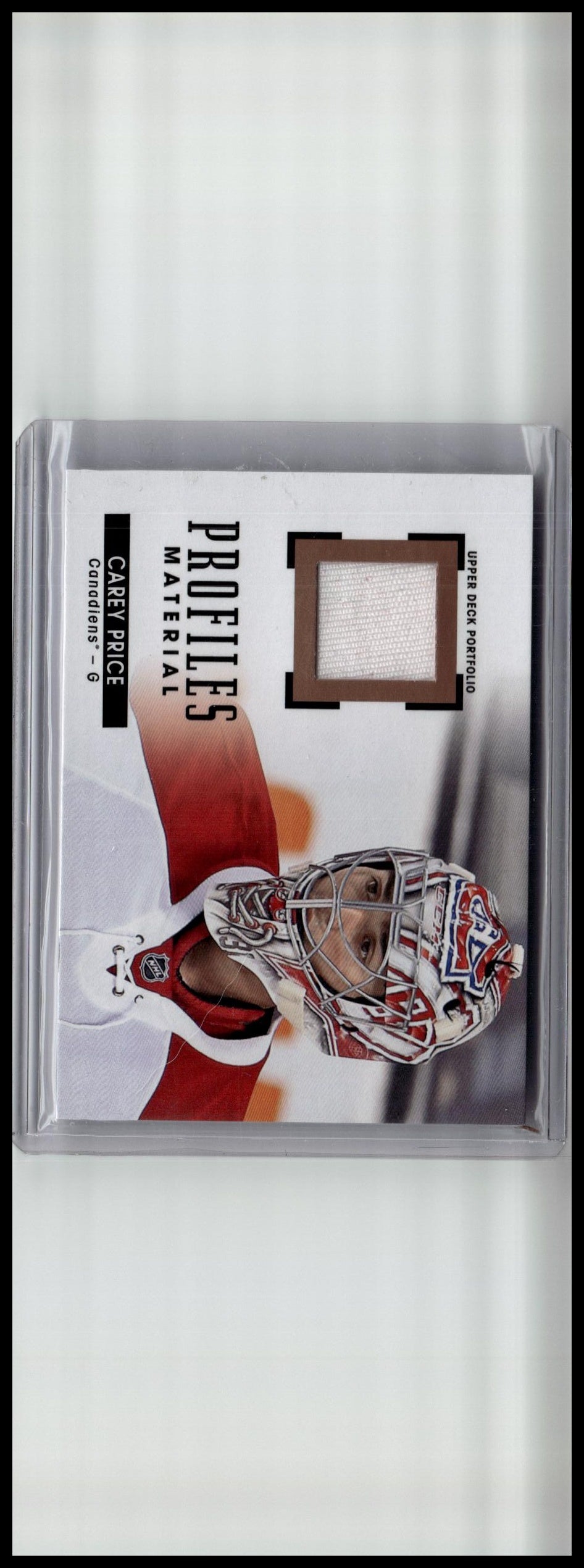2015-16 UD Portfolio Carey Price jersey card