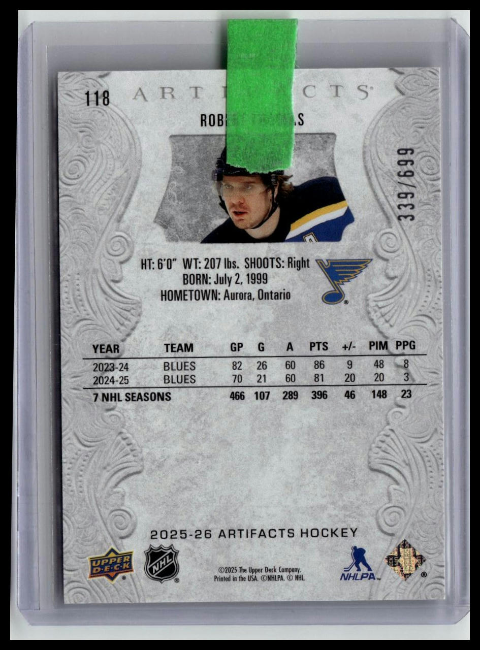 2025-26 Upper Deck Artifacts #118 Robert Thomas #/699