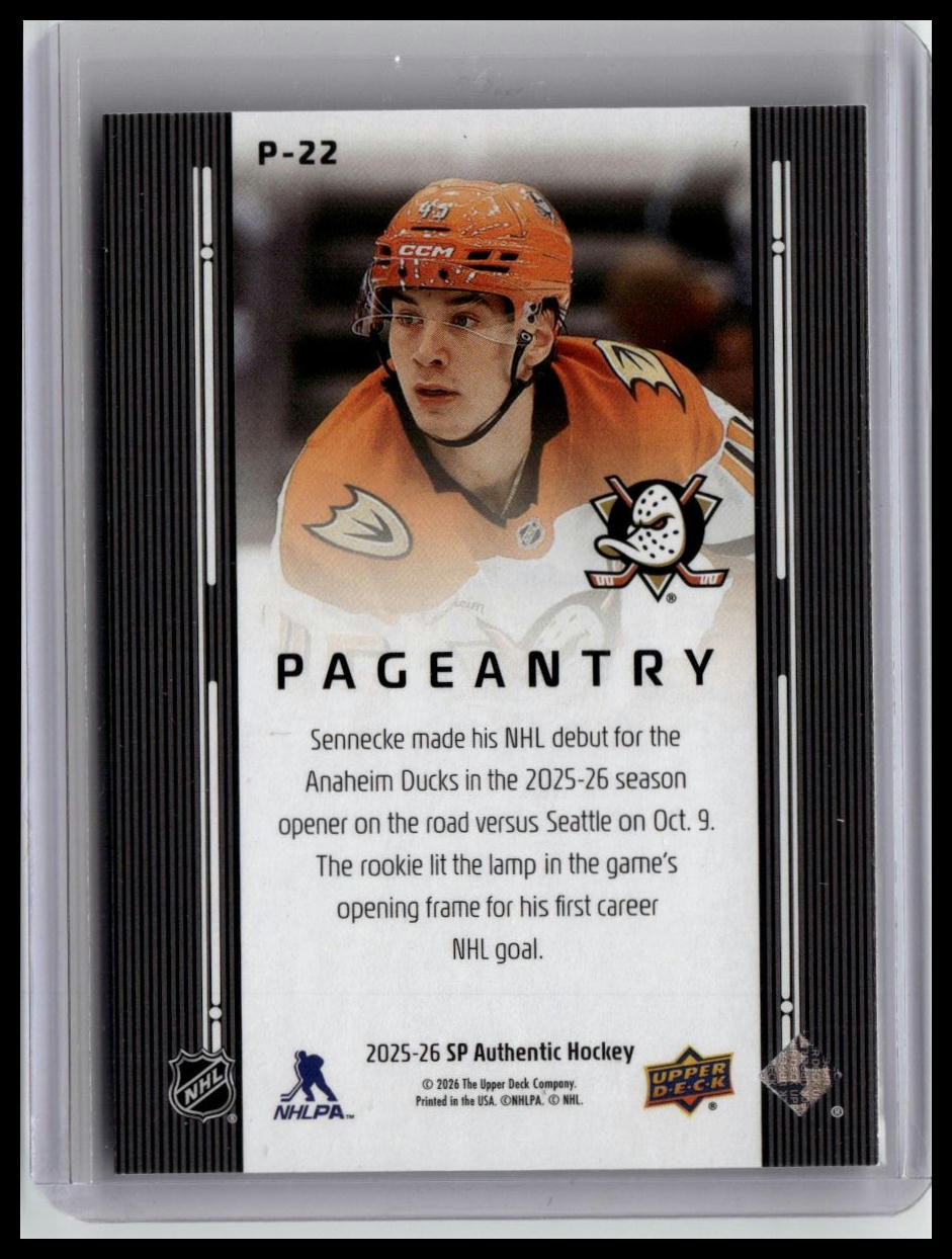 2025-26 SP Authentic #P-22 Beckett Sennecke Pageantry