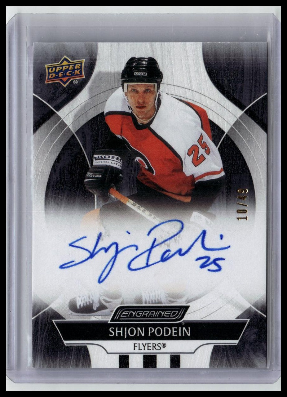 2024-25 Upper Deck Engrained Icons #CA-SP Shjon Podein Auto Ebony #/49