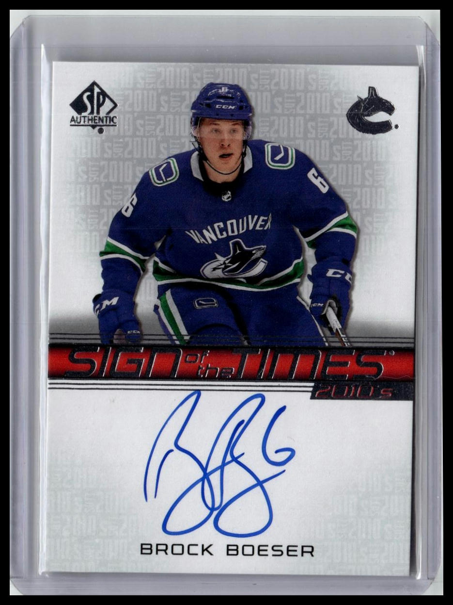 2020-21 Brock Boeser Sign of the times Decades