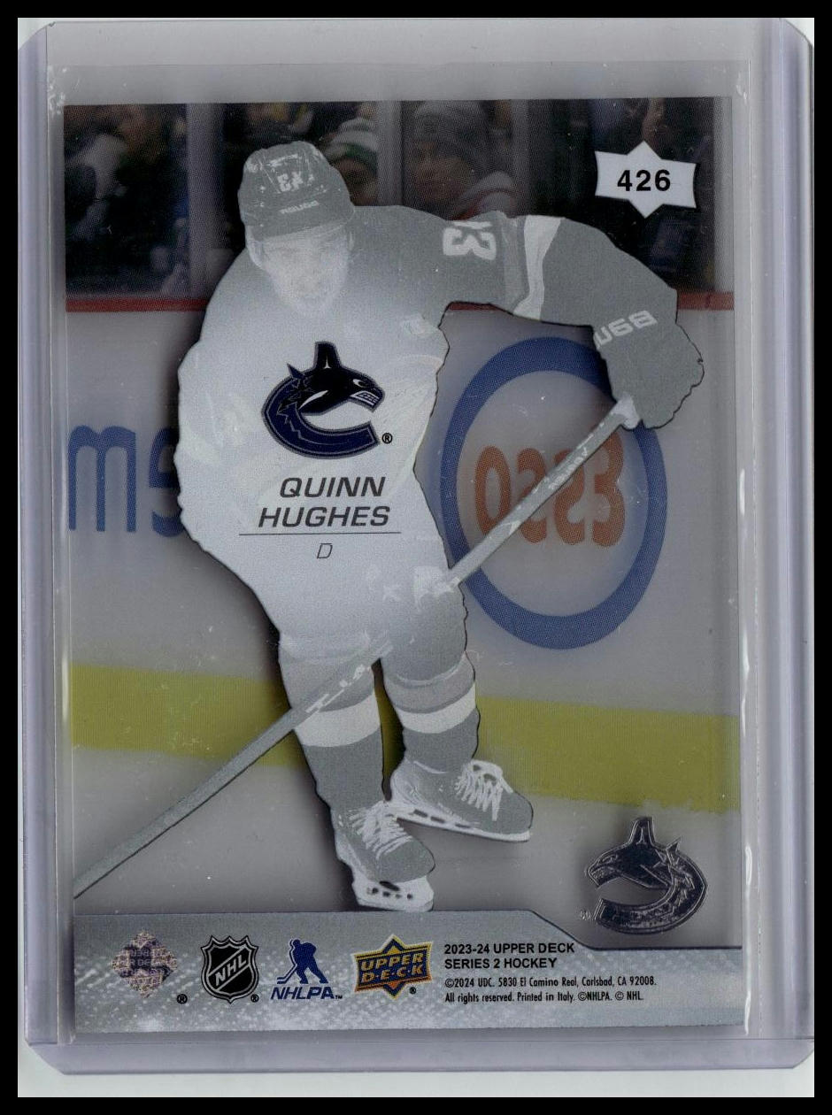 2023-24 Upper Deck #426 Quinn Hughes Silver Foil