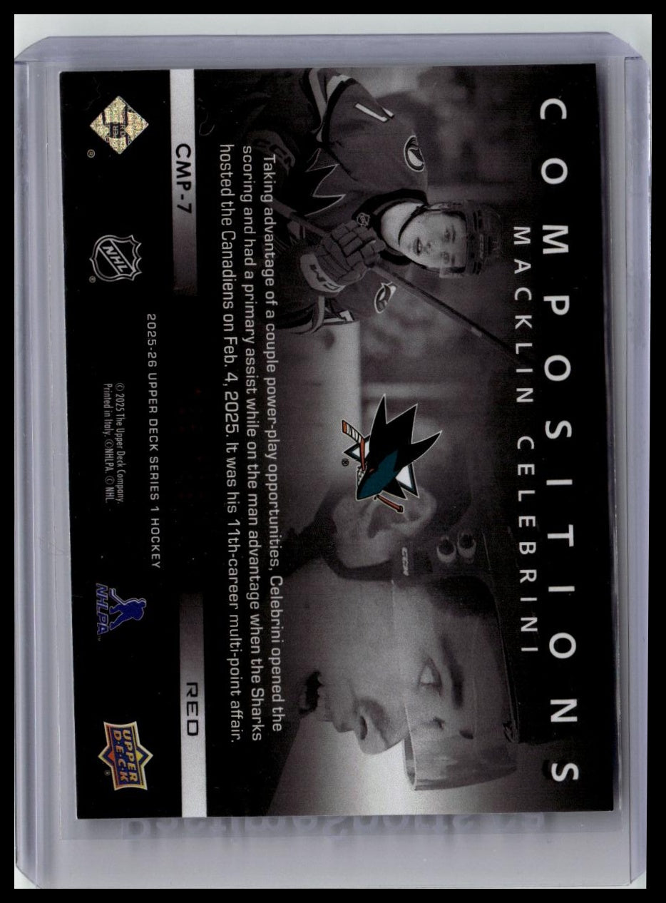 2025-26 Upper Deck #CMP-7 Macklin Celebrini Compositions /199