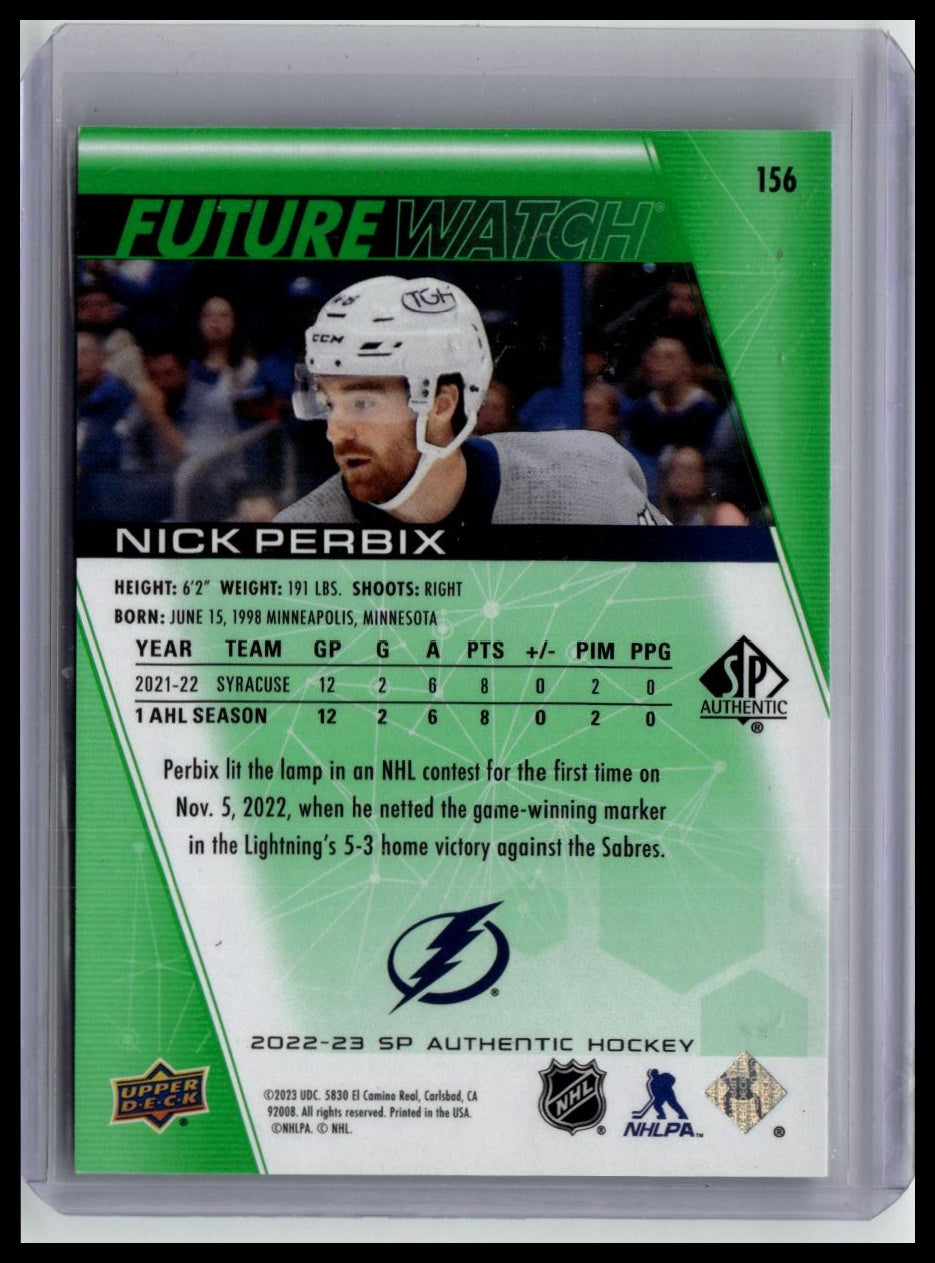 2022-23 SP Authentic #156 Nick Perbix Limited Green #/199