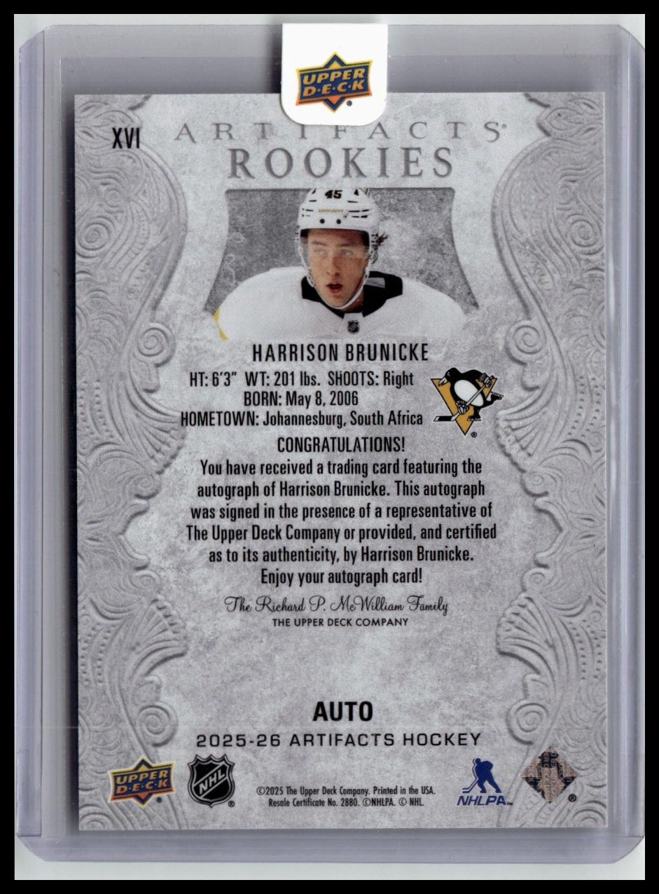 2025-26 Upper Deck Artifacts #241 Harrison Brunicke #/999