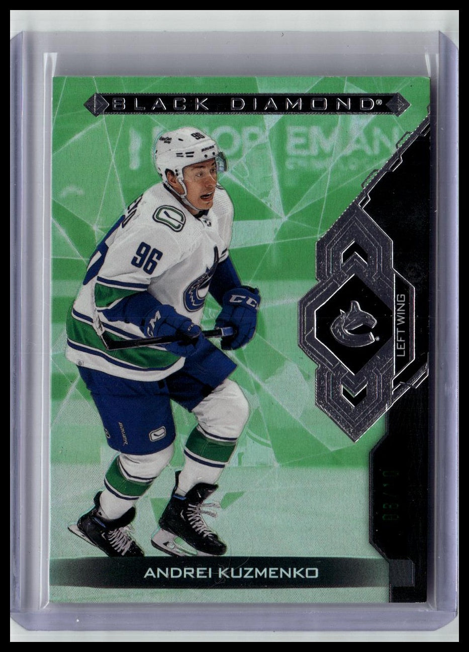 2022-23 Black Diamond Andrei Kuzmenko Diamond Relic Rookies Emerald #/10