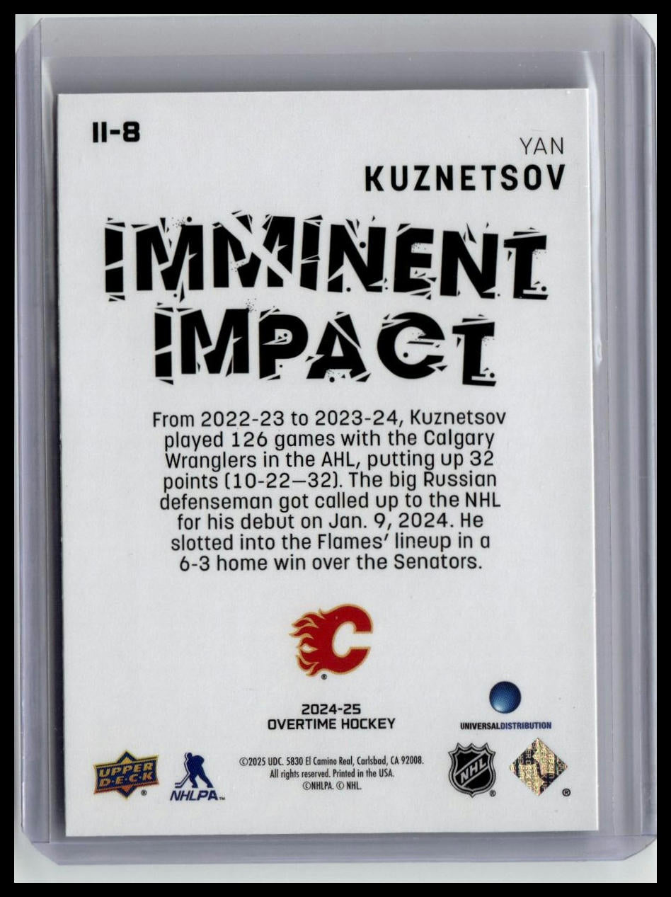 2024-25 Upper Deck Overtime #II-8 Yan Kuznetsov Imminent Impact
