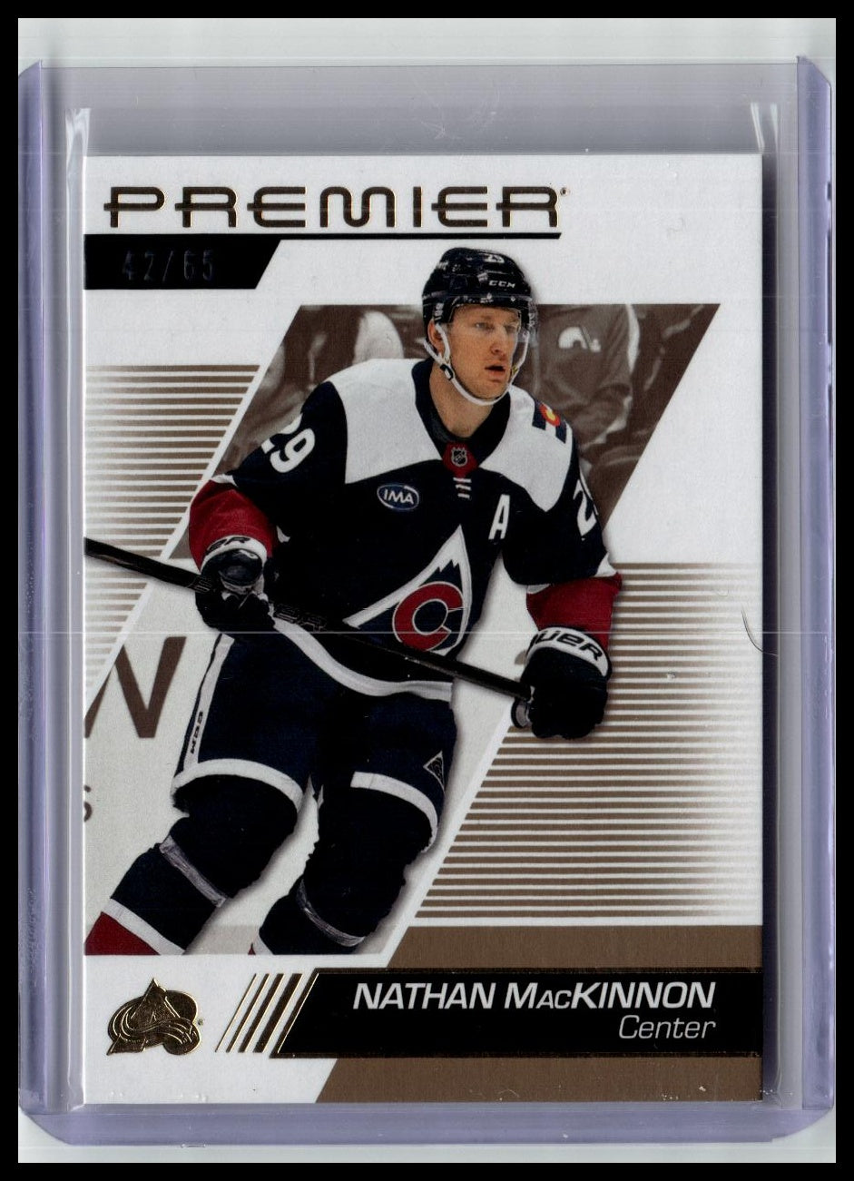 2025-26 Upper Deck Premier #19 Nathan MacKinnon Gold #/65