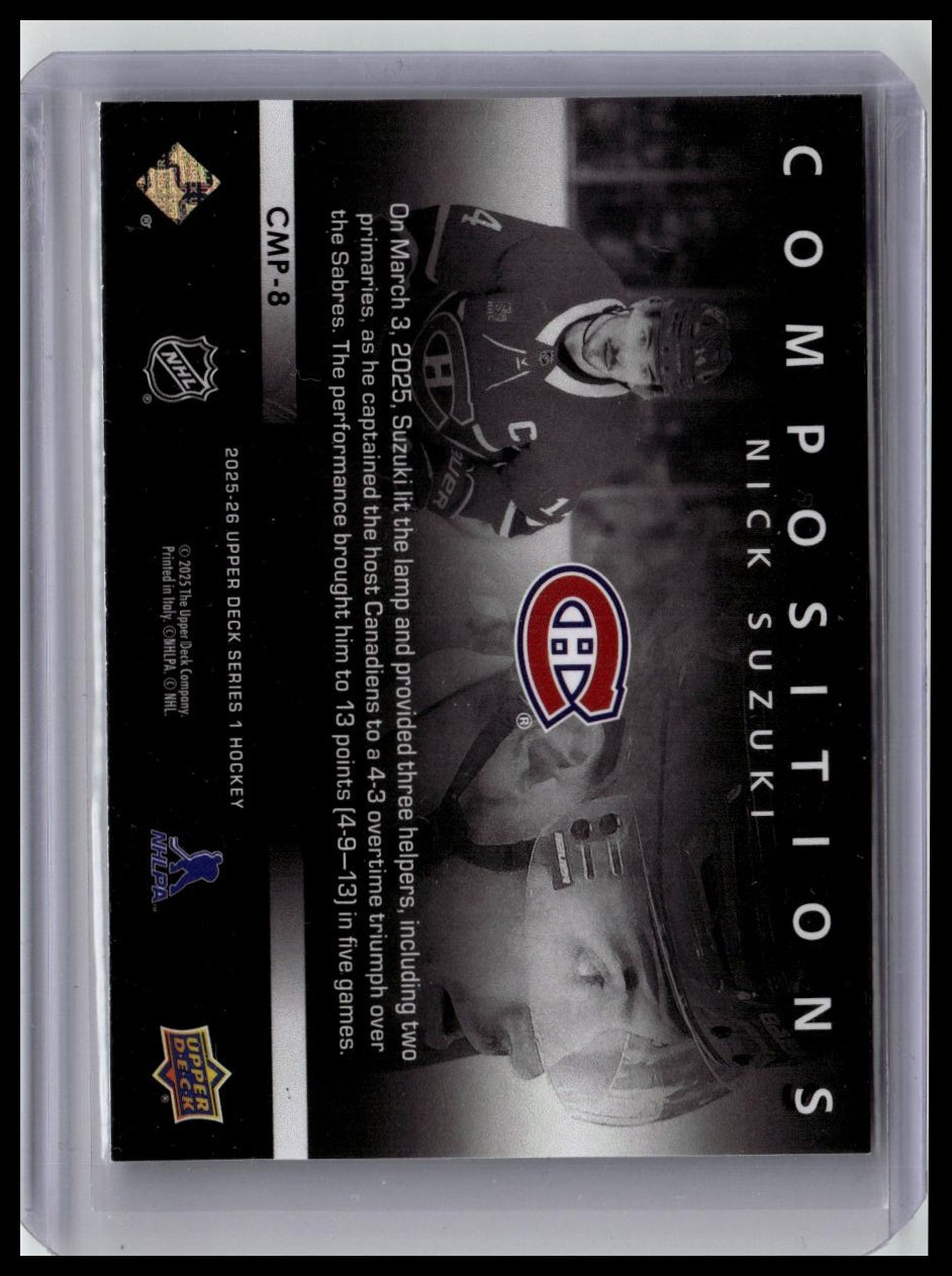 2025-26 Upper Deck #CMP-8 Nick Suzuki Compositions Speckle