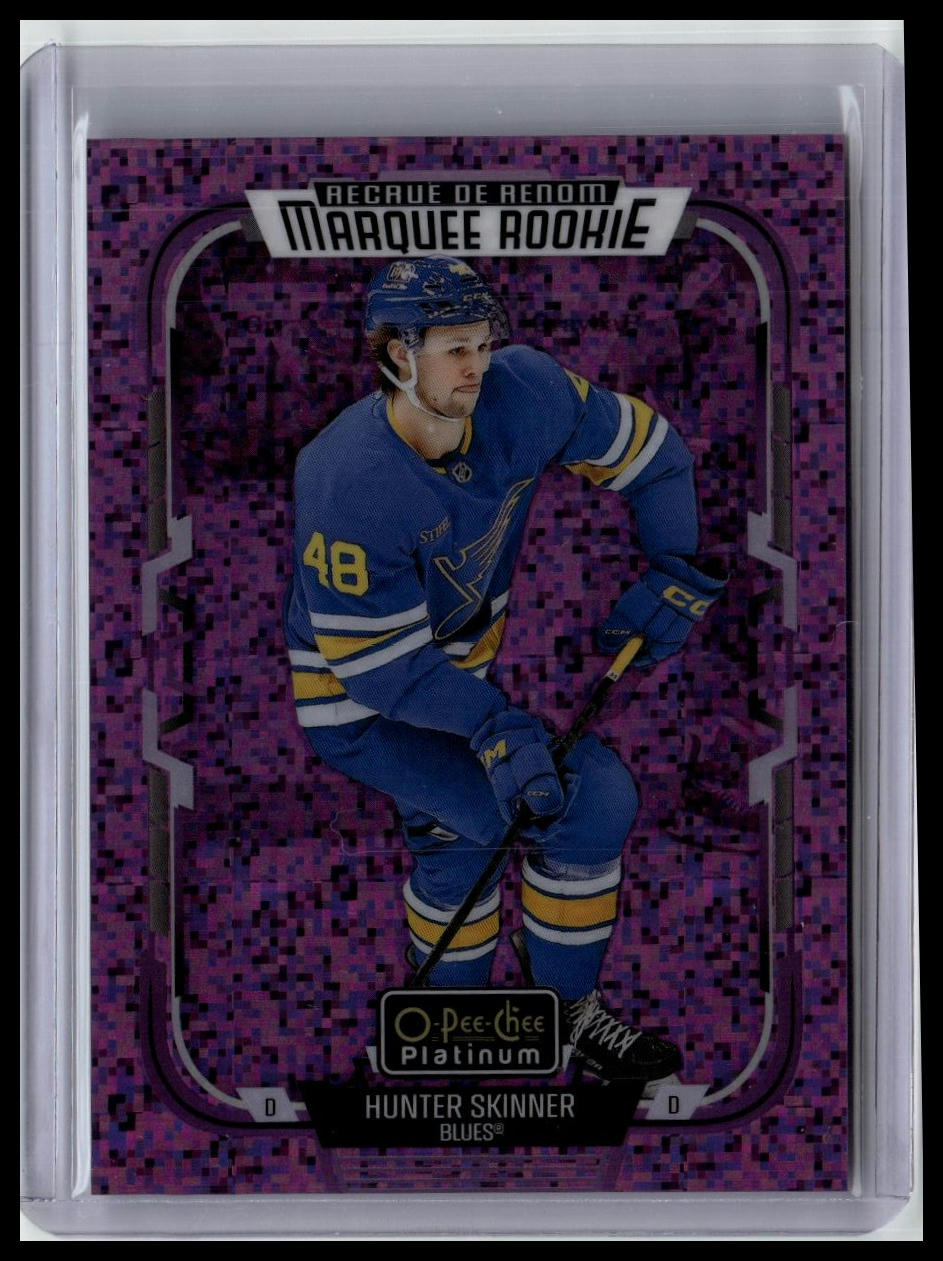 2025-26 O-Pee-Chee Platinum #238 Hunter Skinner Violet Pixels #/299