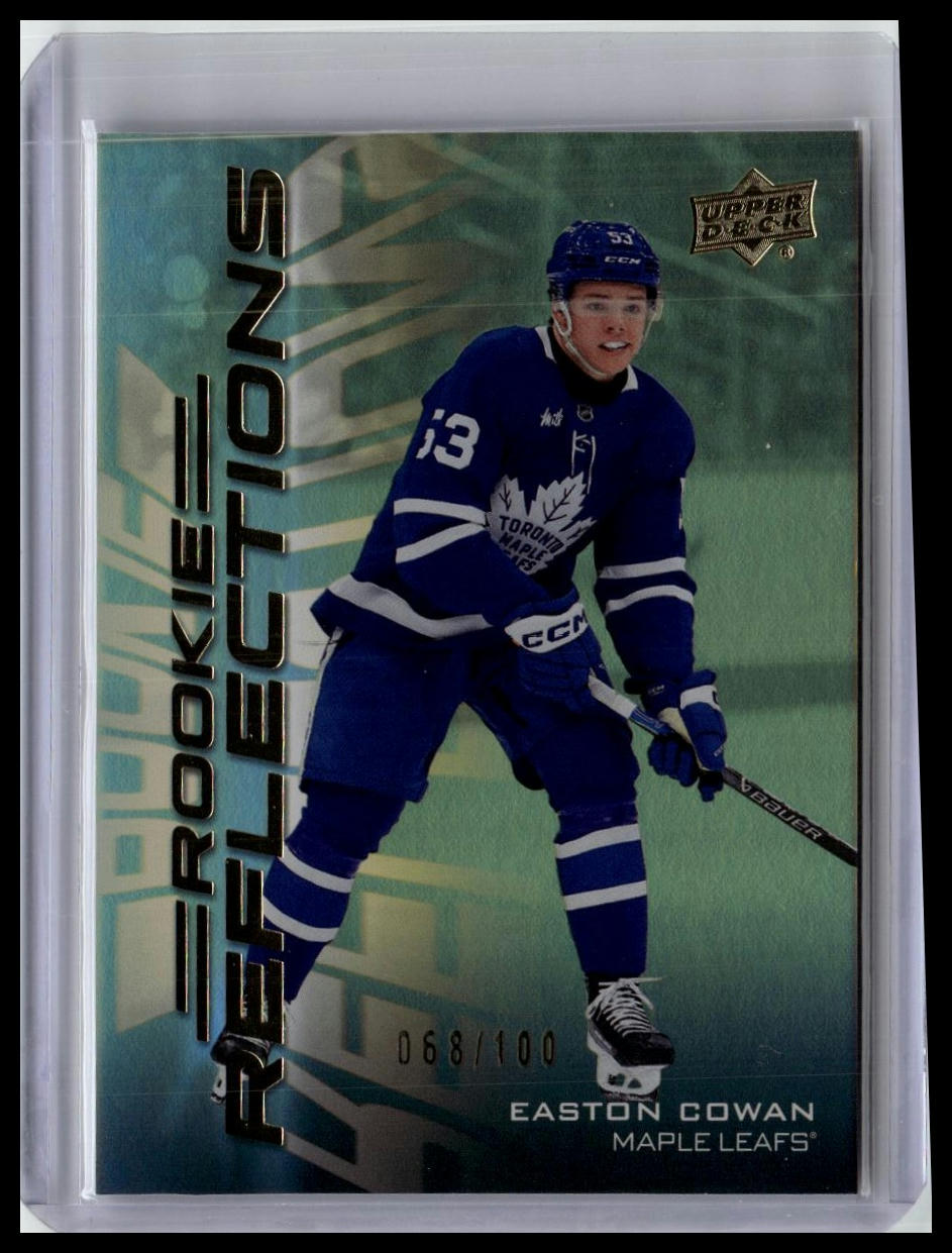 2025-26 Upper Deck #RR-25 Easton Cowan Rookie Reflections Gold #/100
