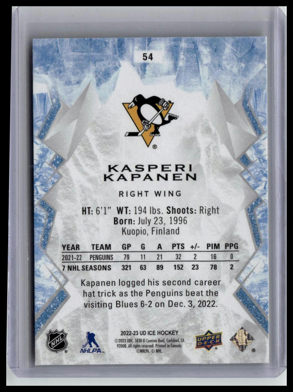 2022-23 Upper Deck Ice #54 Kasperi Kapanen Green