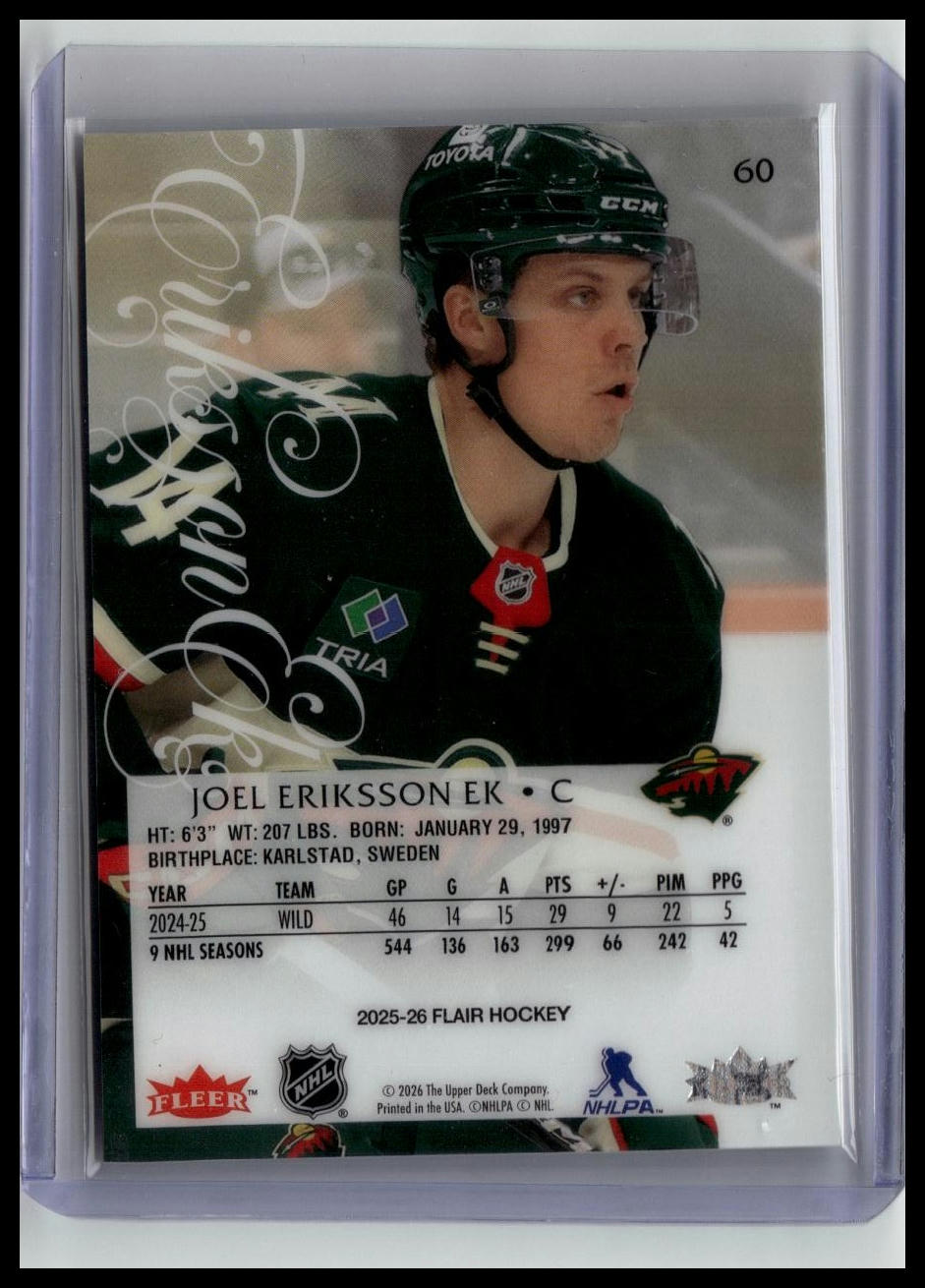 2025-26 Flair #60 Joel Eriksson Ek