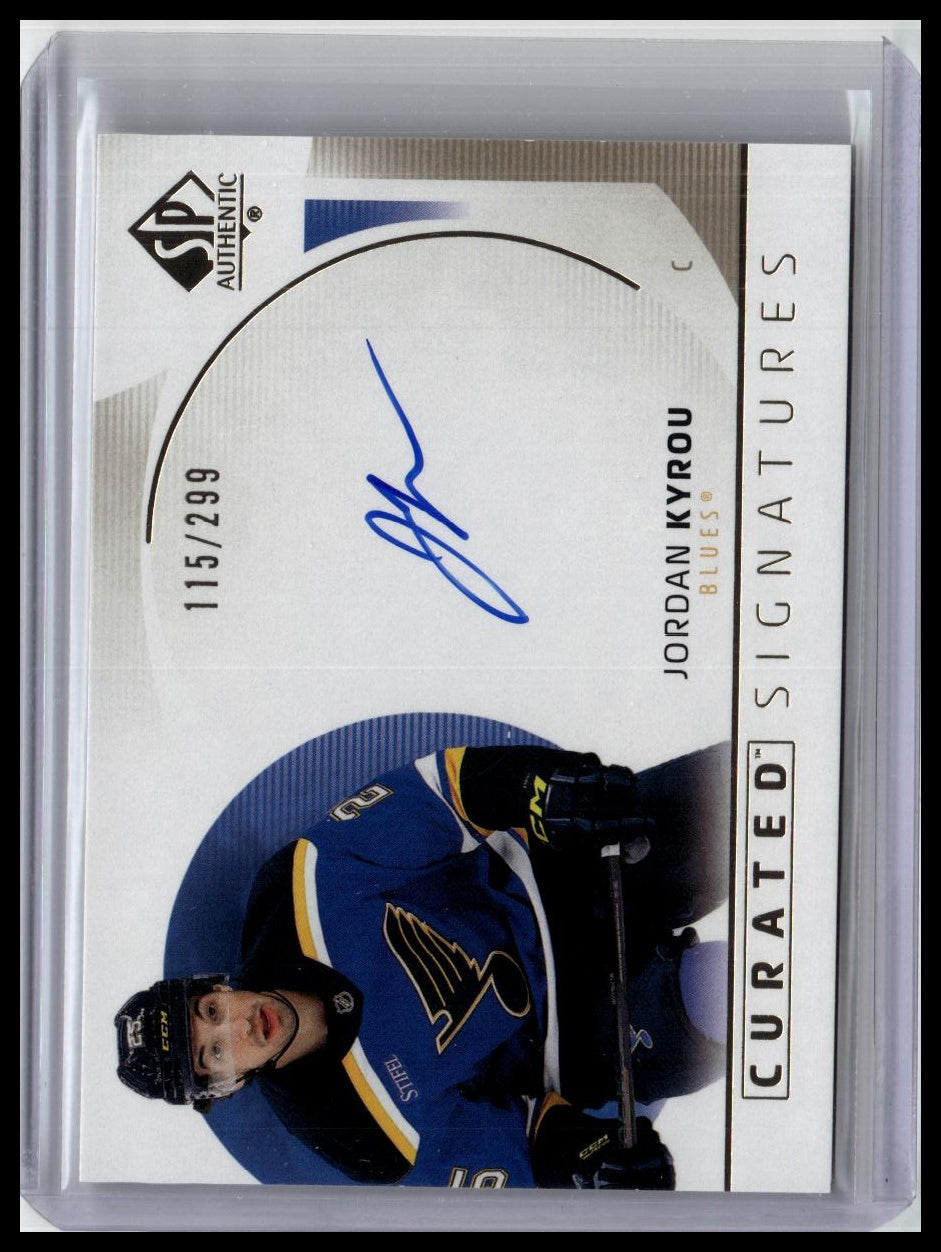 2025-26 SP Authentic #SPC-JK Jordan Kyrou Curated Signatures #/299
