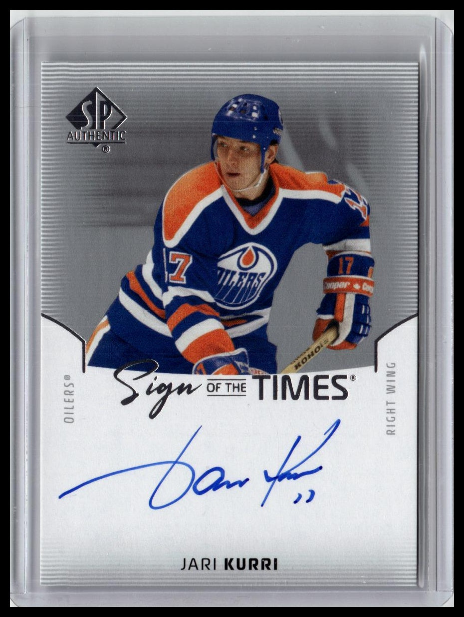 2025-26 SP Authentic #SOTT-JK Jari Kurri Sign of the Times