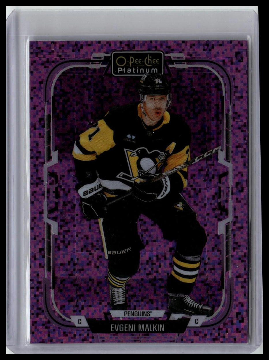2025-26 O-Pee-Chee Platinum #71 Evgeni Malkin Violet Pixels #/299