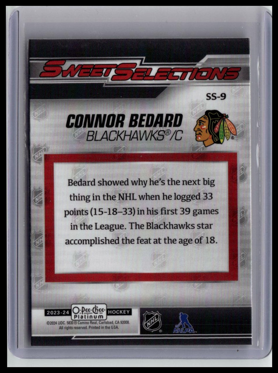 2023-24 O-Pee-Chee Platinum #SS-9 Connor Bedard Sweet Selections