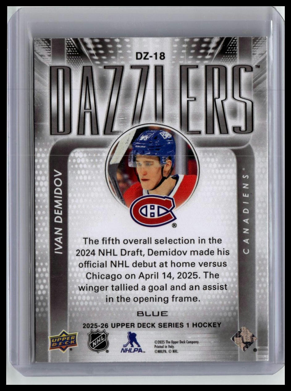 2025-26 Upper Deck #DZ-18 Ivan Demidov Dazzlers Blue