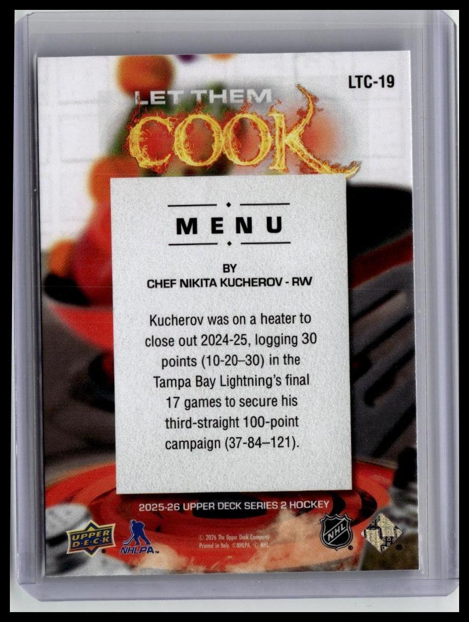 2025-26 Upper Deck #LTC-19 Nikita Kucherov Let Them Cook Speckle