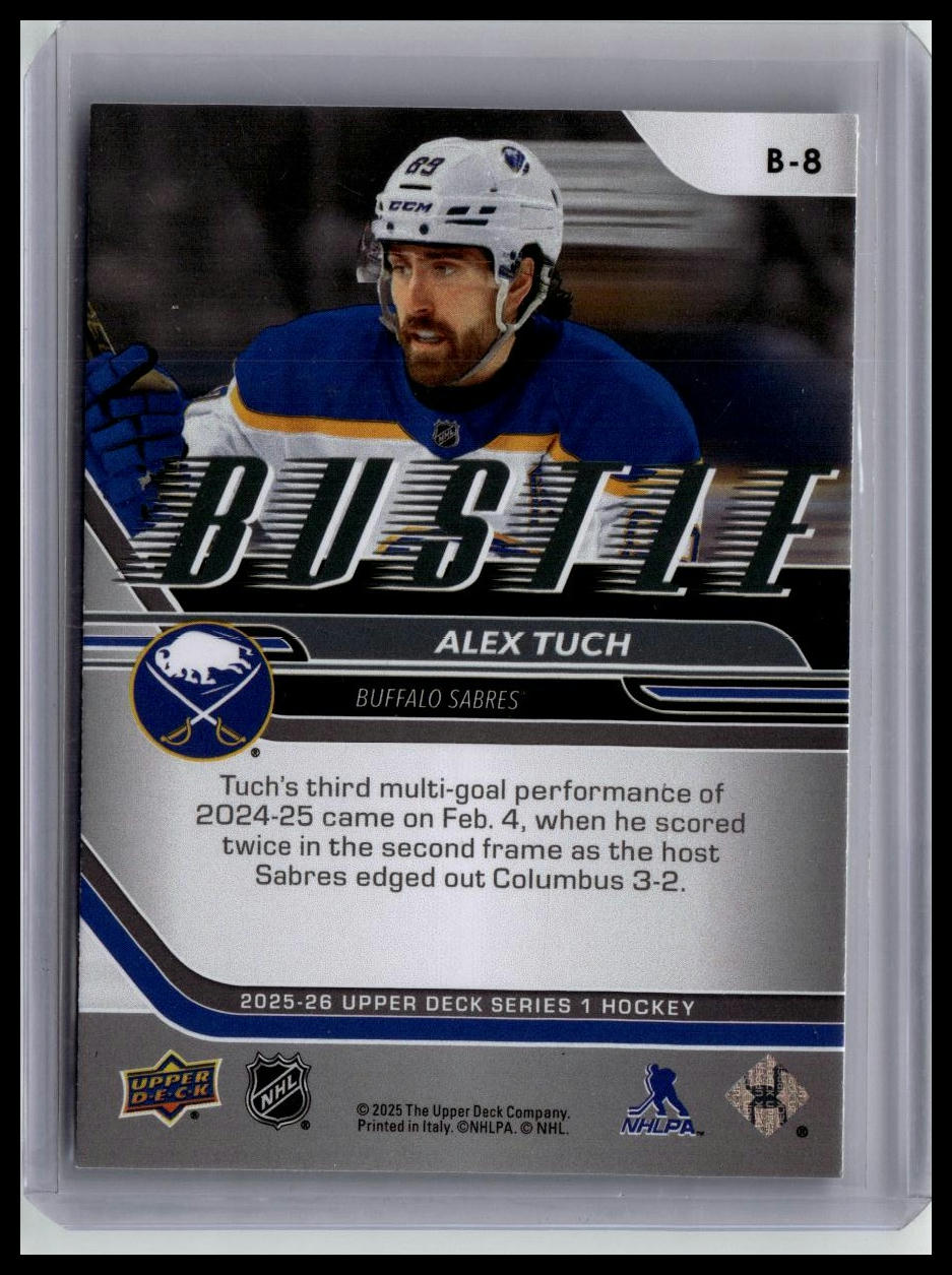 2025-26 Upper Deck #B-8 Alex Tuch Bustle