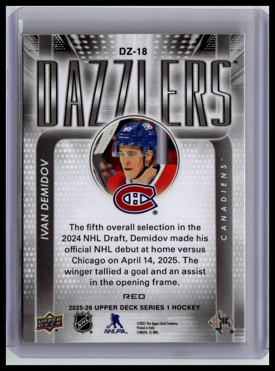 2025-26 Upper Deck #DZ-18 Ivan Demidov Dazzlers Red