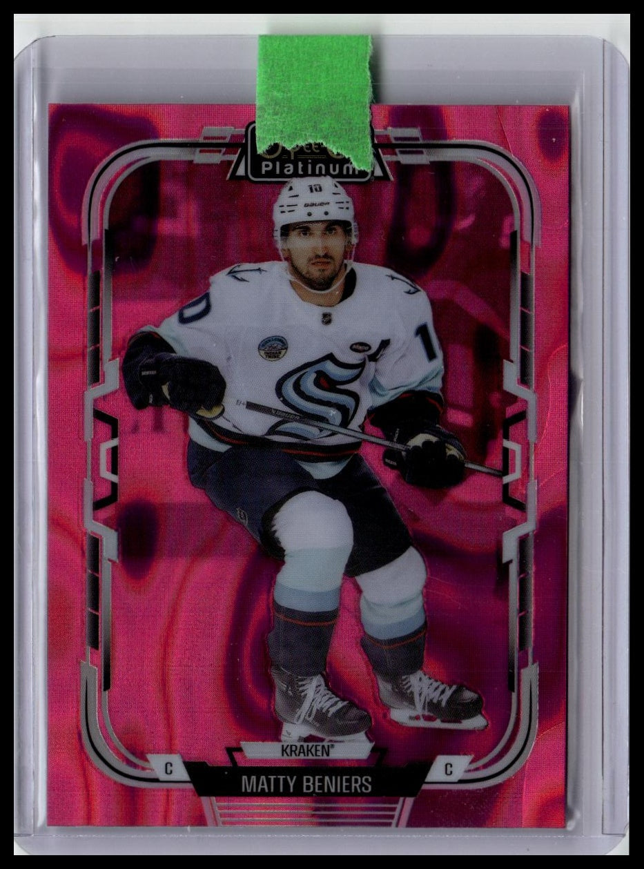 2025-26 O-Pee-Chee Platinum #144 Matty Beniers Pink Magma