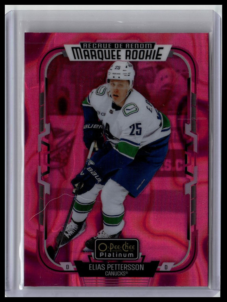 2025-26 O-Pee-Chee Platinum #261 Elias Pettersson Pink Magma