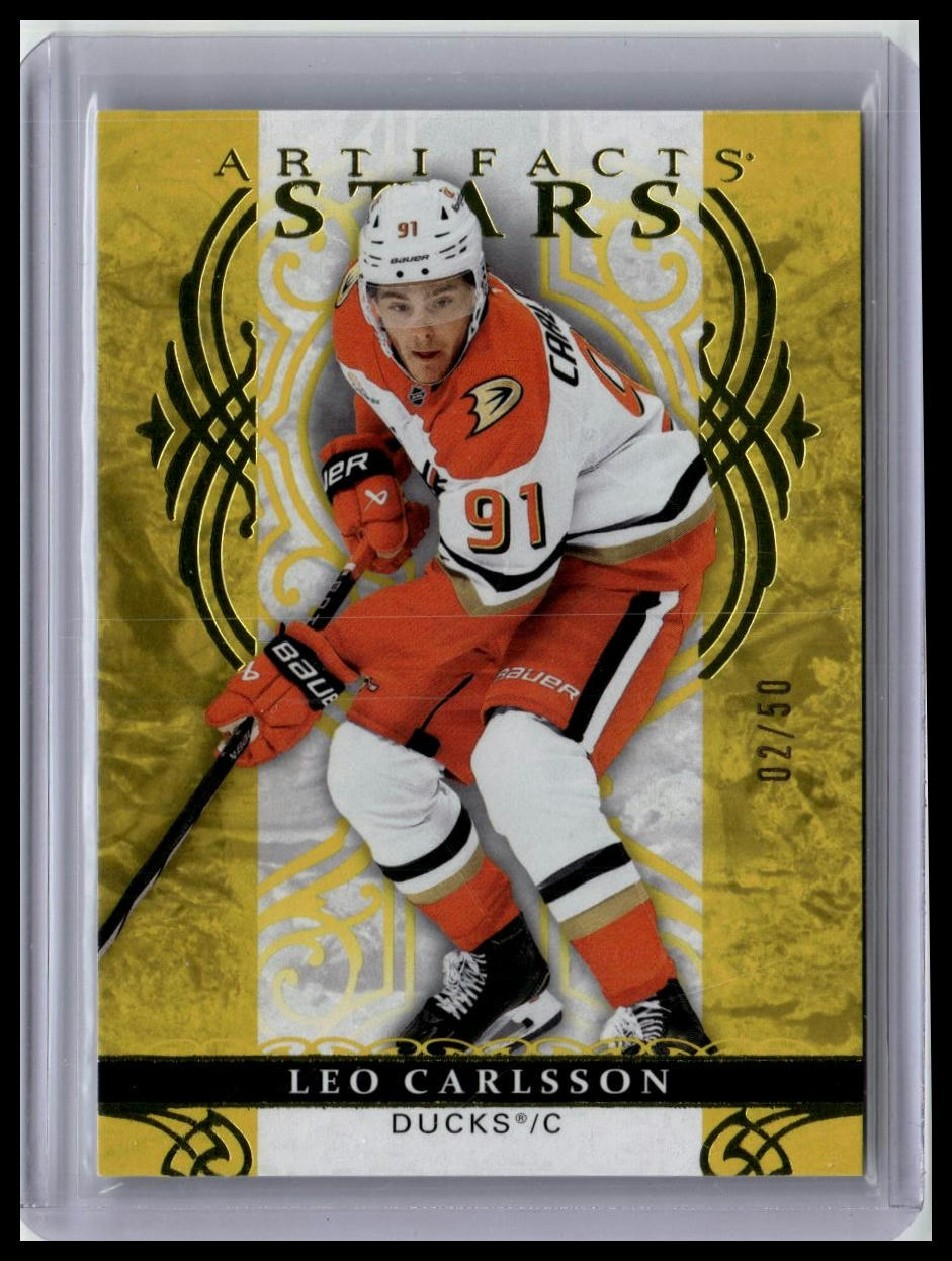2026-27 Upper Deck Artifacts #143 Leo Carlsson Yellow #/50