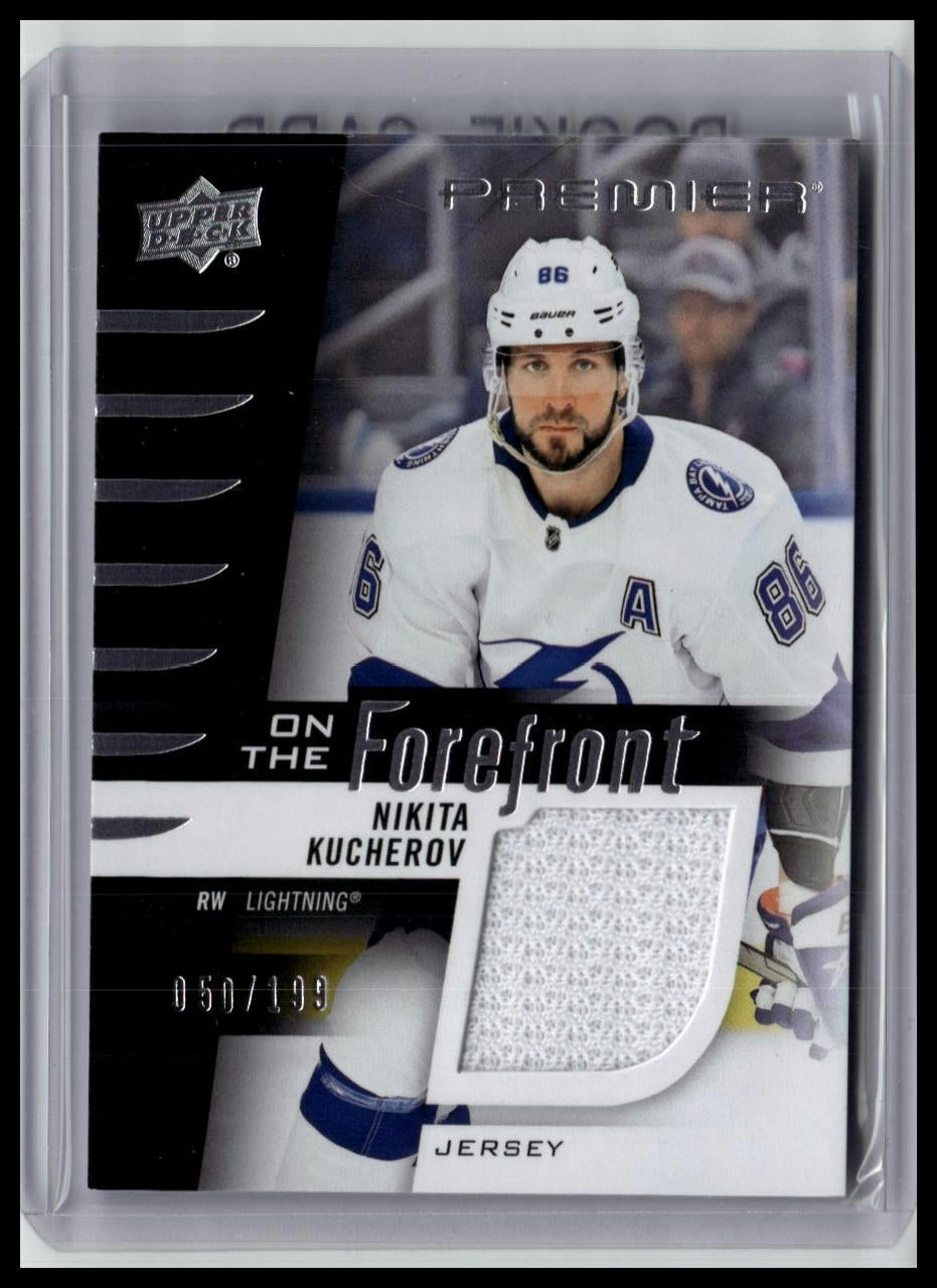 2023-24 Upper Deck Premier #OF-NK Nikita Kucherov On the Forefront Jersey #/199