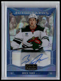 2024-25 O-Pee-Chee Platinum #BA-BF Brock Faber Blue Rainbow Autographs