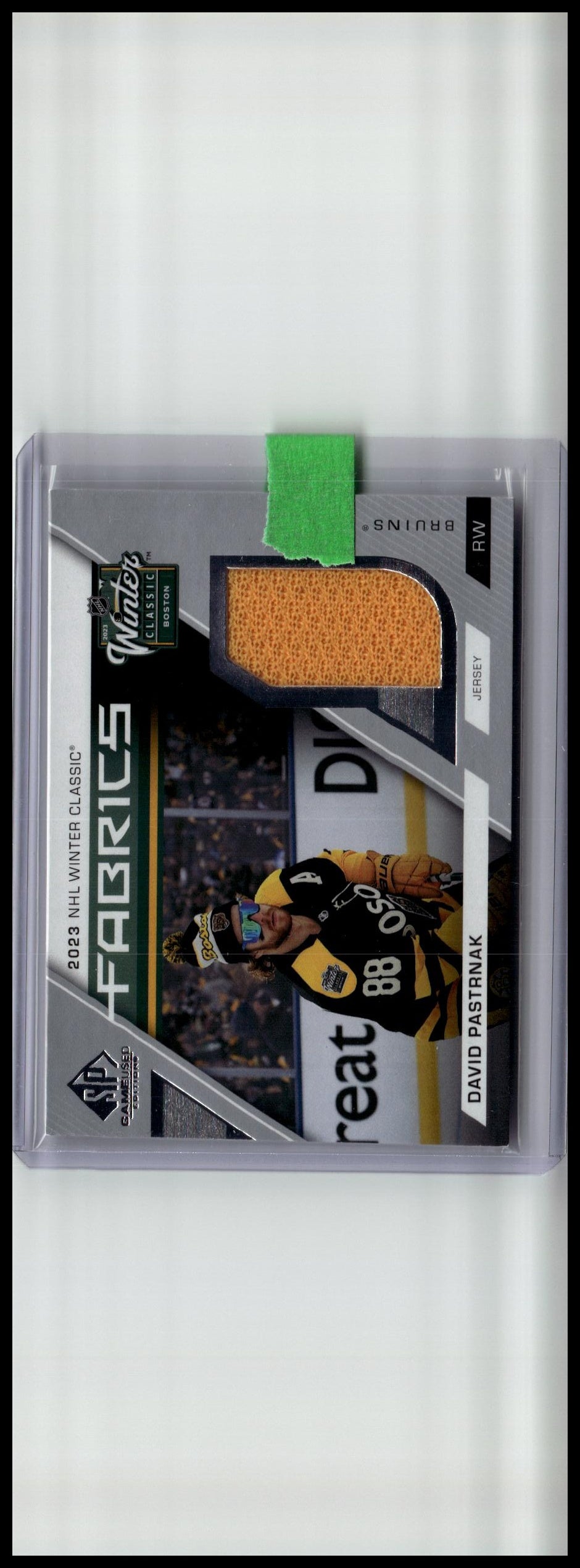 2023-24 SP Game Used #WC-1 David Pastrnak 2023 Winter Classic Fabrics
