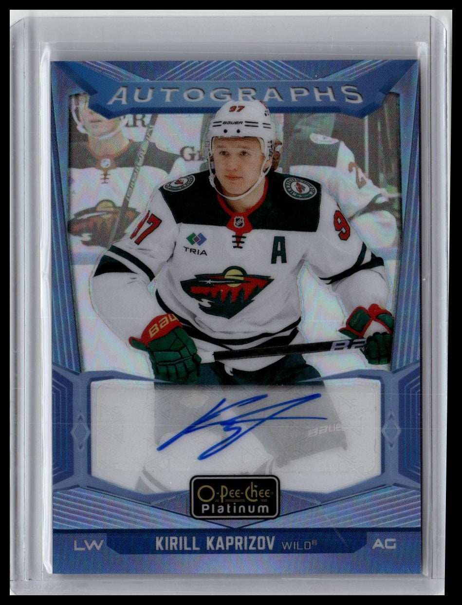 2024-25 O-Pee-Chee Platinum #BA-KK Kirill Kaprizov Blue Rainbow Autographs