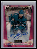 2024-25 O-Pee-Chee Platinum #R-MU Shakir Mukhamadullin Rookie Auto Pink Magma