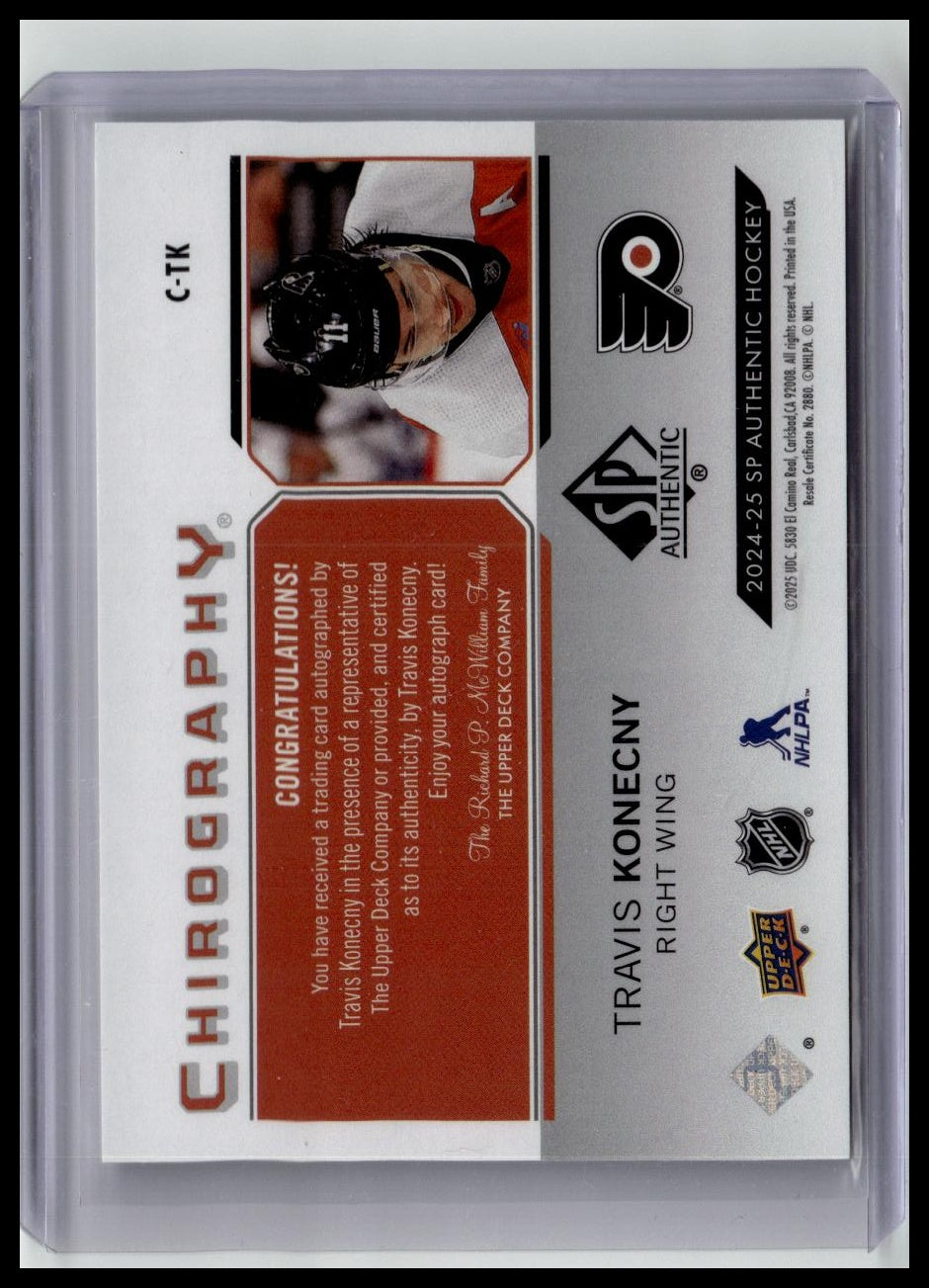 2024-25 SP Authentic #C-TK Travis Konecny Chirography