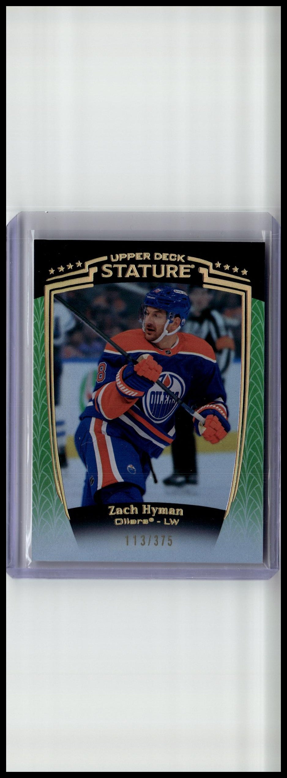 2024-25 Upper Deck Stature #13 Zach Hyman Green #/375