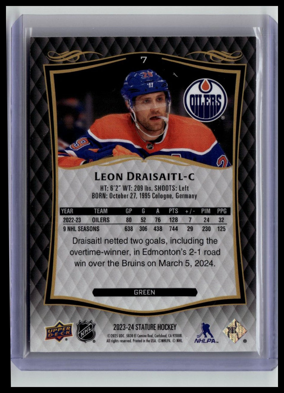 2024-25 Upper Deck Stature Green #7 Leon Draisaitl  #/249